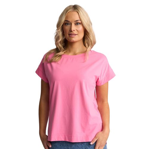 Vassalli Drop Sleeve Top With Stepped Hem